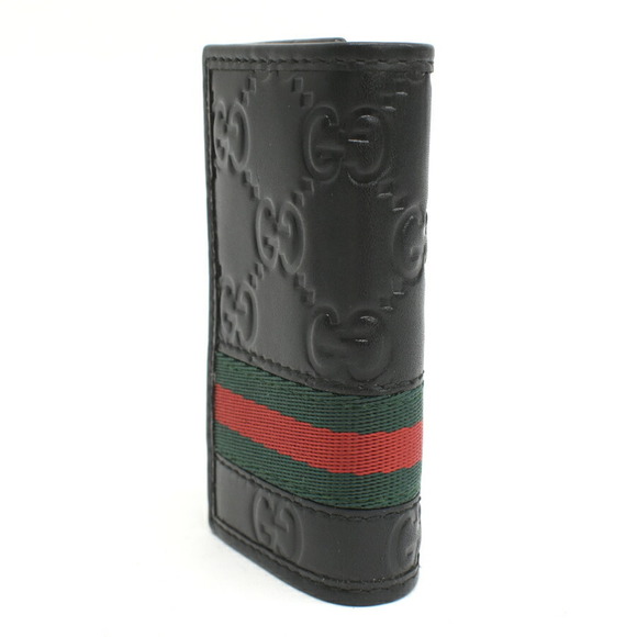 Gucci leather case GG Sherry line Web ssima key black - Picture 1 of 8